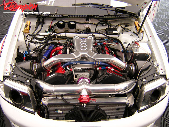The Audi RS6 4.2L twin-turbo V8. 